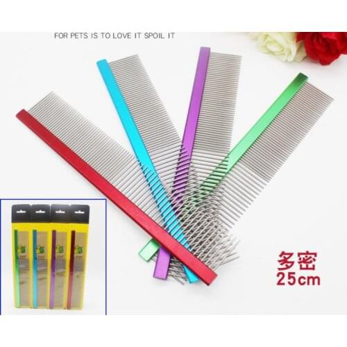 20CM OR 25CM Stainless Steel Pet Comb Dog Cat Comb 4 color avaible Free Shipping