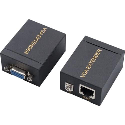 2017 1pcs New VGA Extender Female To Lan Cat5 Cat5e RJ45 Ethernet Female Adapter Signal Extender Sender Transmitter Adapter