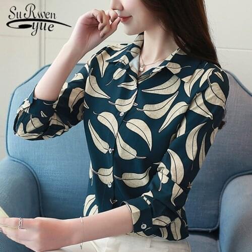 2021 New Fashion Autumn Casual Women Shirt Women Tops Printing Button Square Collar Long Sleeve Women Blouse Beach 5308 50