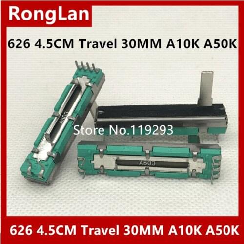 426 45MM 4.5CM Travel 30MM mixer volume slider fader double potentiometer SWITCH A10K A20K A50K B10K B20K B50K-10PCS/LOT