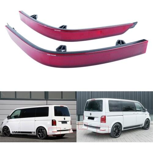 ANGRONG Rear Bumper Reflector Red Lens Cover Left & Right For VW Transporter T6 2015