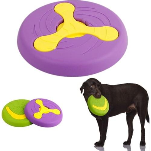 Medium Large Dog Toy Flying Disc Outdoor Interactive Training Pet Toy Tooth Resistant Funny Dog Toys Dual Used Food Bowl Disk