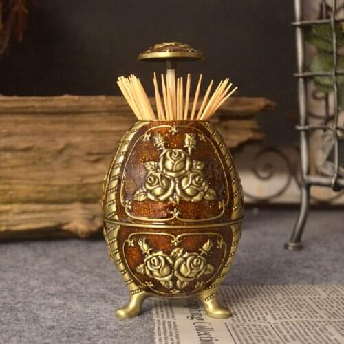 Europe automatic toothpick box metal toothpick holder toothpick dispenser porta stuzzicadenti automatico for home decor YQT035