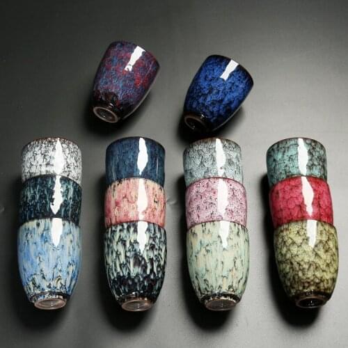Japanese-Style Ceramic Cup Single Large Jianzhan Glaze Kiln Master Colorful Cup 250ml Tea Cups Ceramic Coffee Cup Set Tea Cups