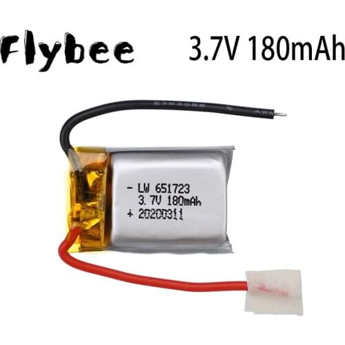 3.7V 180mAh Lipo battery For Syma S109G S111G MJXRC X900 X901 Remote Control Helicopter 3.7 V 180 mAH 651730 2PCS