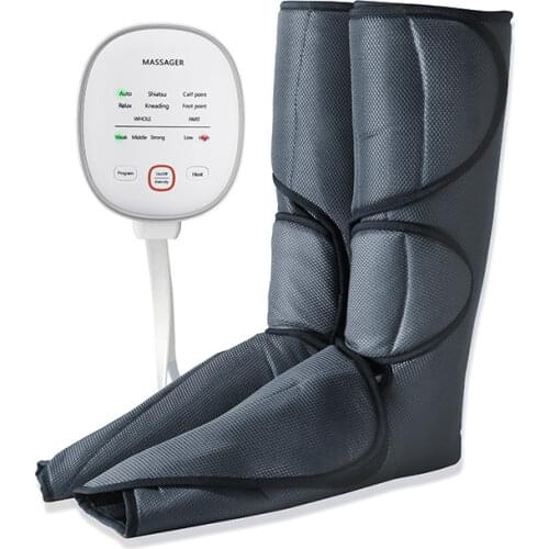 Air Pressure Leg Massager with Air Pressure Foot and Calf Massager with Handheld Controller Heat Function For 2Modes3Intensities