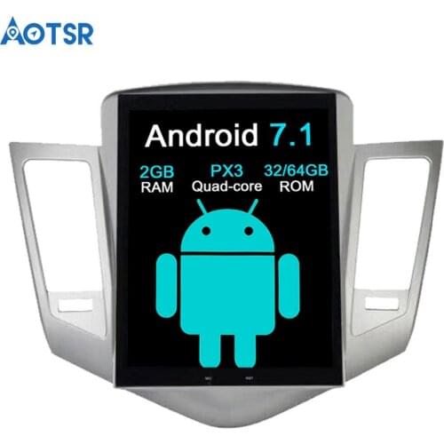 Aotsr 10.4" Android 7.1 Tesla style Car GPS Navigation dvd player For CHEVROLET CRUZE 2009-2013 stereo headunit multimedia radio