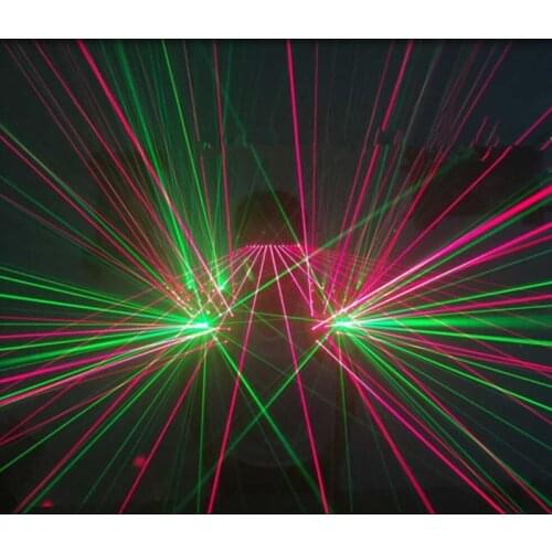 New Arrived Red Green Laser Man Waistcoat Glasses Costume Laserman Vest Light Up Laser Show Party DJ Performance Stage Clothes