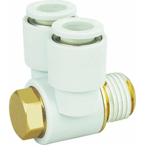 Freeshipping Hexagon Brass Male Pneumatic Parts with Double Unit Connectors fit for PU hose/ Nylon hose/Soft Nylonhose