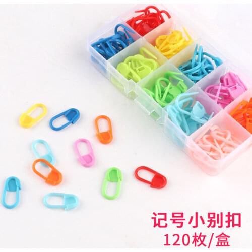 Handmade Wool Knitting Assistant Tool Anti-release Small Pin Button Colored Plastic Small Pin Crochet Knitting Mark Button
