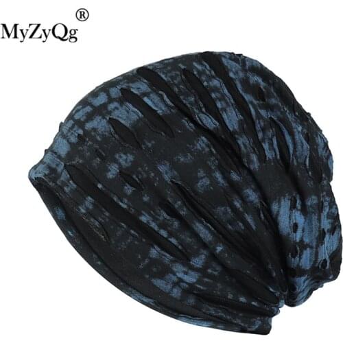 Spring Summer Autumn Men Women Unisex Warm Tie Dye Hole Pile Hats Outdoor Running Hiking Cycling Thin Hooded Hat Breathable Caps