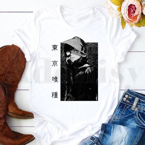 Tokyo Ghoul Ken Kaneki Anime Short Sleeve Female Tops Tees Harajuku VintageT Shirts Womens T-shirt