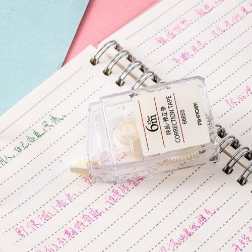 1 Piece Correction Tape Easy Use Carry Transparent Correction Paper for Student Correct Writing Error Stationery Tool