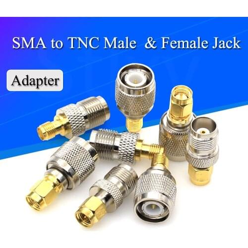 1PCS SMA To TNC Connectors Type Male Female RF Connector Adapter Test Converter Kit Transmission Cables TNC To SMA connector