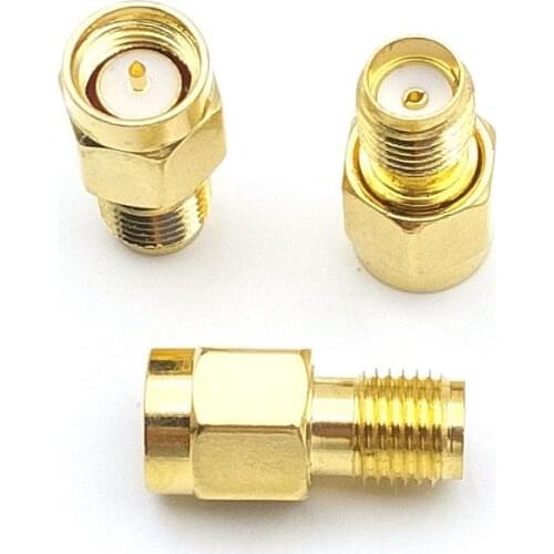 100pcs Gold plate connector SMA Male Plug To SMA Male RF adapter