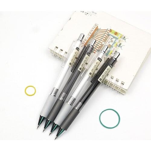 2pcs Mechanical Pencil 0.5-0.7mm 2B Simple Plastic Automatic Pencils Drafting Drawing Student School Office Stationery Supplies