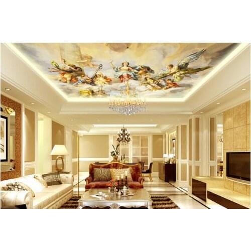 3d wallpaper 3d ceiling wallpaper murals royal garden of Eden hand-painted three-dimensional figure the ascension room wallpaper