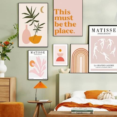 Abstract Matisse Floral Leaf Plant Vase Wall Art Canvas Painting Nordic Posters And Prints Wall Pictures For Living Room Decor