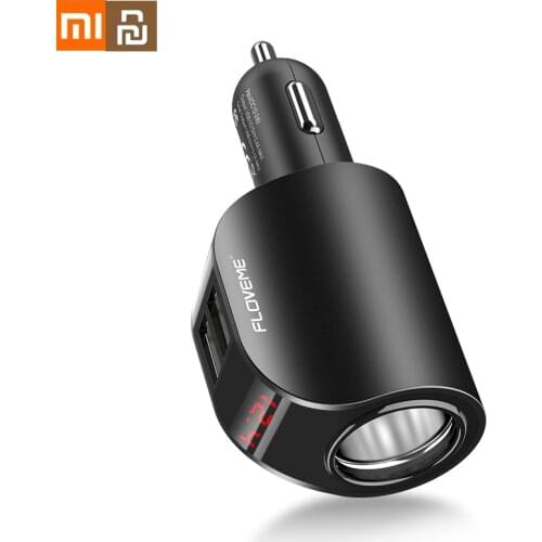 Xiaomi Youpin Car Charger with LED Digital Display Car Charger 3.1A Cigarette Lighter Dual USB Charger for Smart Phone Charger