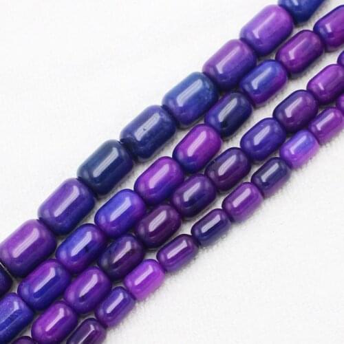Wholesale Sugilite Color Jades Drum-Shape Beads 15" BeadsFor DIY Jewelry Making !We provide mixed wholesale for all items