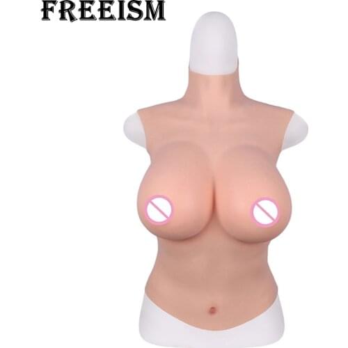 C D E G Cup Latex Fake Boobs Plate Realistic Artificial Silicone Breast Form For Crossdress Sissy Boy Eonism Cosplay Siamese