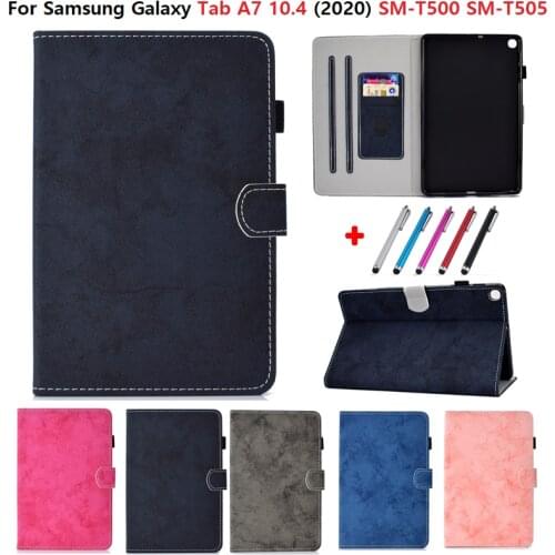 Tablet For Samsung Galaxy Tab A7 10.4 2020 Case Fold Leather Cover Funda For Samsung Galaxy Tab A 7 10 4 SM-T500 T505 T500 Shell