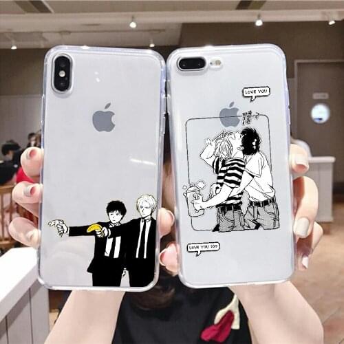 Banana Fish Anime Phone Case For iphone 5 5s se 2 6 6s 7 8 12 mini plus X XS XR 11 PRO MAX transparent art cell cover luxury