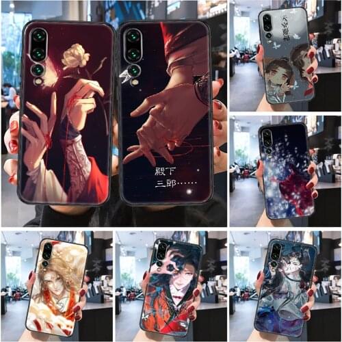 Tian Guan Ci Fu hua cheng xie lian Phone case For Huawei Honor 6 7 8 9 10 10i 20 A C X Lite Pro Play Frosted black luxury