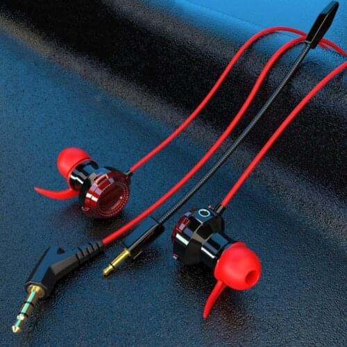 CY-G02 Universal L-Shaped 3.5mm Dynamic Wired In-ear Gaming Earphone with Mic