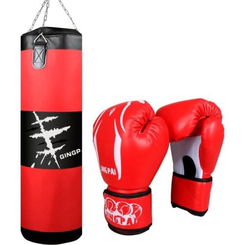 Hot 100cm Oxford boxing sandbag PU leather boxing gloves sand punching bag Grappling training hanging sandbag punch bag (empty)