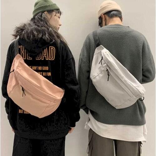 Bag Women Canvas Messenger Bag Japanese Wild Large-capacity Hong Kong Style Street Fashion Brand Chest Bag Male Waist Bag