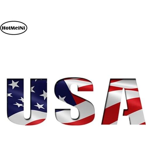 HotMeiNi 15cm x 5cm USA CUTOUT Flag DECAL Bumper Sticker Vinyl Car Truck Window America US Car Styling