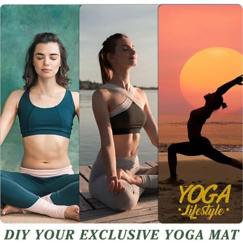 Customized Personal Yoga Mat 185* 68cm Folding Natural Rubber Fitness Pilates Gym Sport Mats Women DIY Personalized Photo Tapete