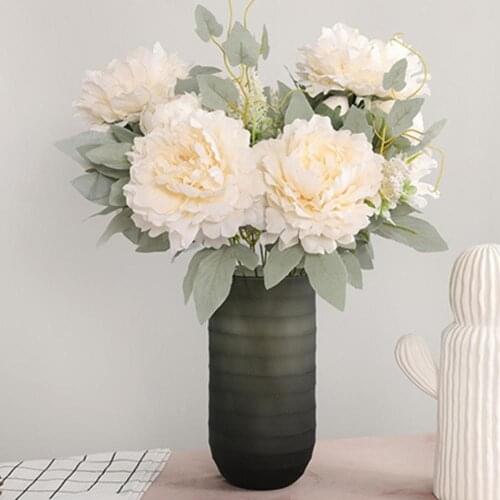 1 Piece Of Artificial Peony Flower Silk Flower Simulation Bouquet Home Garden Wedding Party Decoration Fake Flower