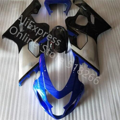 Custom blue white black Injection mold fairing kit for SUZUKI GSXR600 -750 04 05 GSXR750 2004-2005 Bodywork fairing