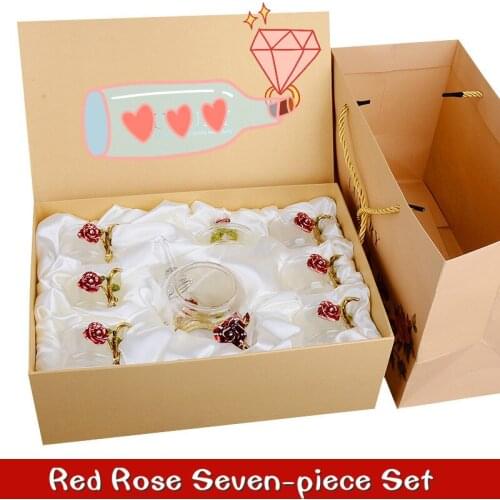 Beauty Explosion enamel tea cup teapot set water cup flower tea cup kungfu tea cup tea cup tea cup tea utensils wedding gift