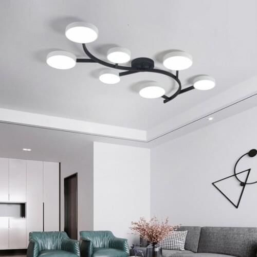 Nordic LED ceiling light creative personality wrought iron living room dining room lamp home simple modern bedroom lamp