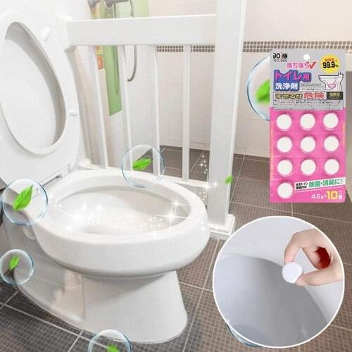 2020 newest 10 Pcs/pack Automatic Bleach Toilet Bowl Tank Cleaner Tablets Flush Cleaner Toilet Cleaning Pill Deodorant
