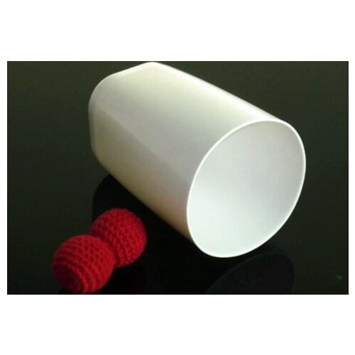 Chop Cup (Porcelain White,Plastic) Magic Tricks Magician Cup and Balls Magie Close Up Illusion Accessories Gimmick Props Comedy