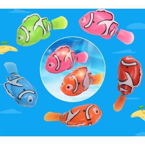 Flash Swimming Electronic Fish Pet Bath Toys Battery Powered Swim Robotic for Children Kids Bathtub Fishing Tank Decoration Gift