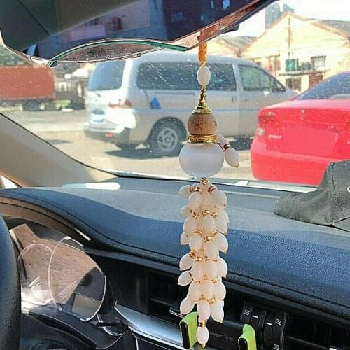 Peach Wood Splicing Car Hanging Perfume Bottle Calabash car ornament Exquisite Car Interior Decoration Gourd Styling Pendant