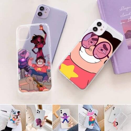 Steven universe Phone Case Transparent for iPhone 11 12 6 7 8 Pro X XS Max XR Plus Silicone Soft TPU Clear mobile bags coque