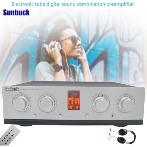 Sunbuck tube and transistor hybrid 12AX7 12AU7 Tube Preamplifier Sound Tube preamp HIFI Power Amplifier Audio