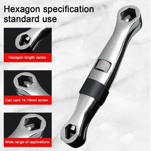 Universal Wrench 23 In 1 Wrench Set Ratchets Adjustable Spanner 7-19mm CR-V Key Flexible Multitools Hand Tool For Car Repair