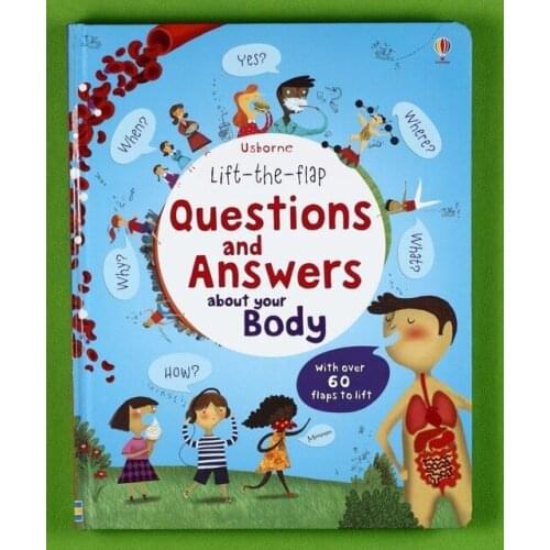 Usborne lift-the-flap Questions and Answers about your body English Educational Picture Books Baby kids learning reading gift