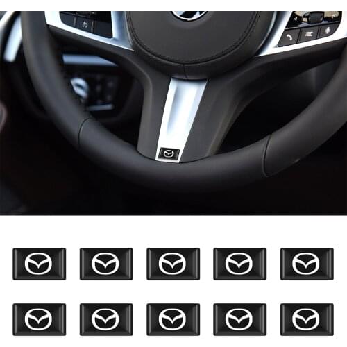 10 pcs Car Styling Small Decorative Badges Bucket For Mazda 2 3 5 6 M5 Ms CX-4 CX-5 CX6 M3 M6 MX3 Interior Decoration Auto Parts