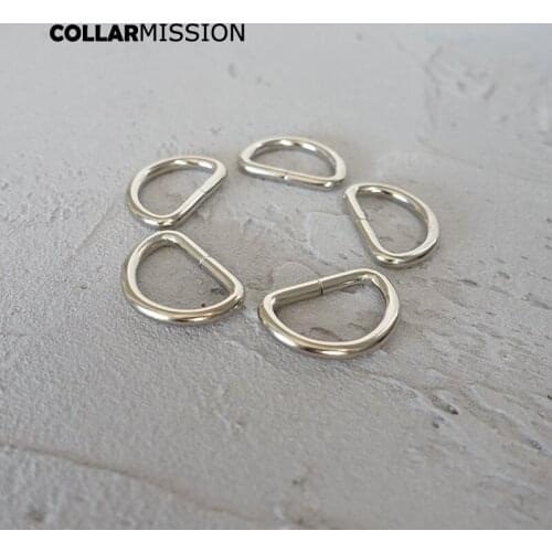 10pcs/lot Metal D Ring non-Welded nickel plated loop Ring for 25mm dog collar belt environmental connect buckle DK25Y01