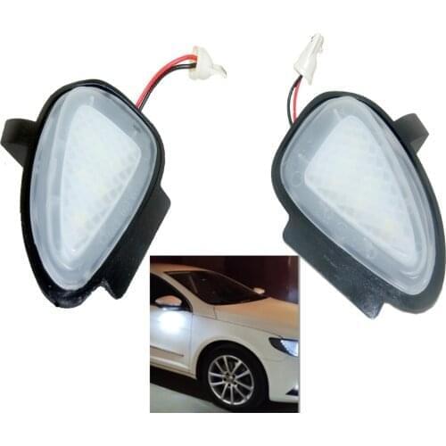 2PCs CANbus Led Under Side Mirror Puddle Light Module For VW Golf MK6 6 MKVI C45 Cabriolet White Led Lamp