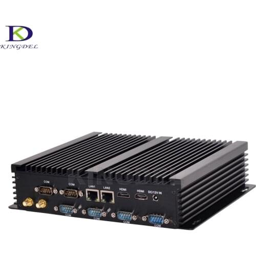 2017 Cheap i3 Fanless Industrial Mini PC Intel Core i3 4030Y Dual LAN 2*HDMI HTPC with 6 RS232 COM Port Mini Desktop PC