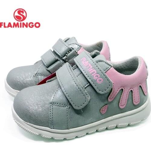 FLAMINGO 2021 Spring Sport Running Children Shoes Hook&Loop Outdoor Sneaker for Kids Size 23-28 Free Shipping 211P-Z5-2258